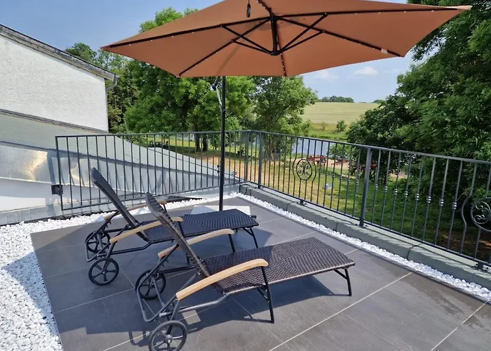 Ferienwohnung Mit Kamin Und Traumhafter Dachterrasse Mit Weitblick In Die Natur
